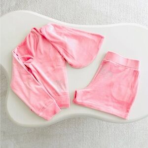 Juicy Couture Velour Shorts Set in Flamingo